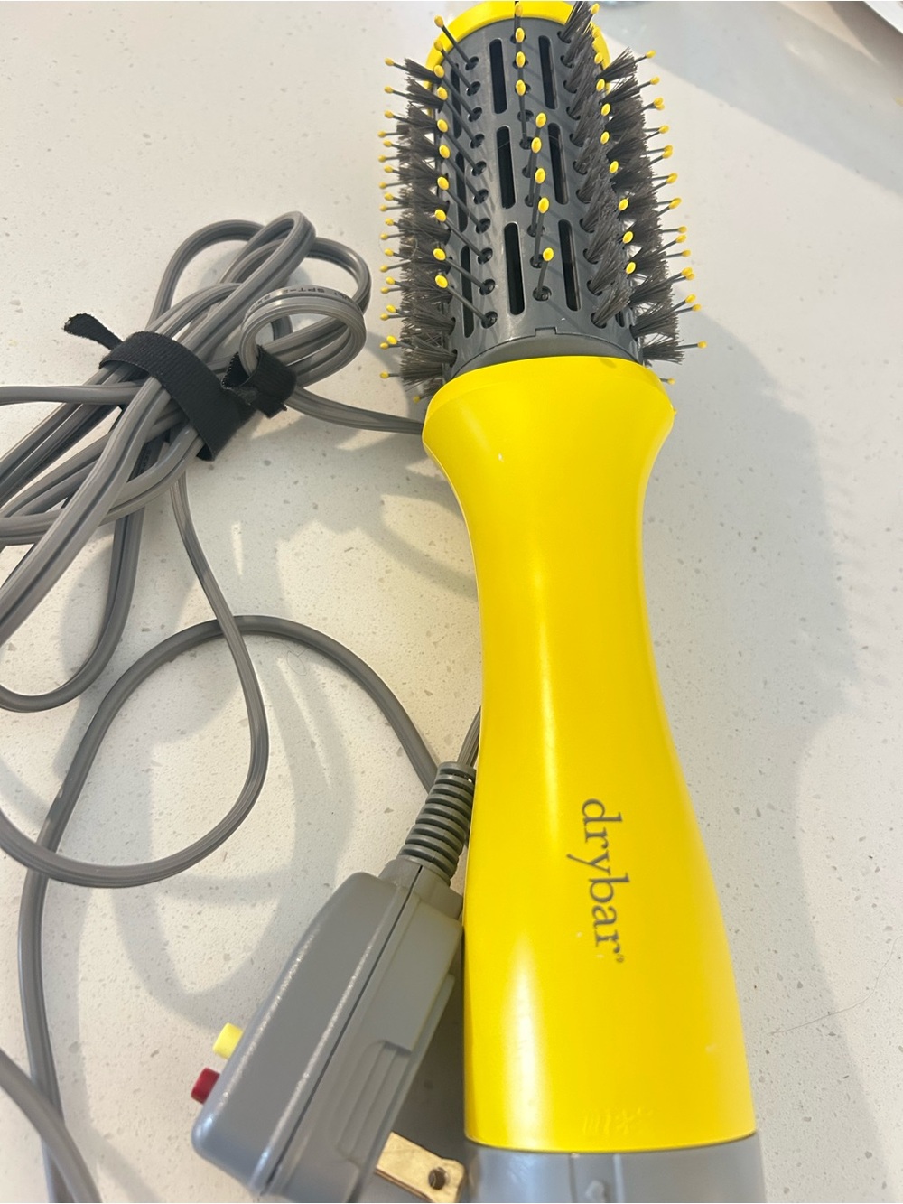 Drybar The Double Shot Blow-Dryer Brush | Yellow & Gray Hair Styling Tool